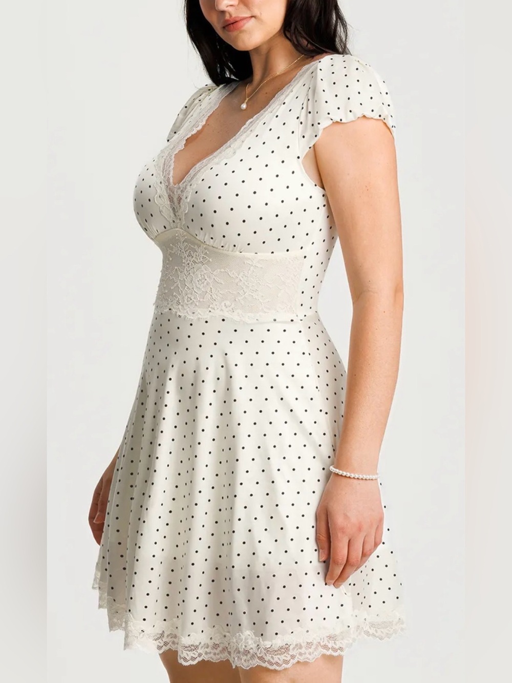 NWT Popilush Lace Trim Sculpting Fit & Flare Mini Dress 3X